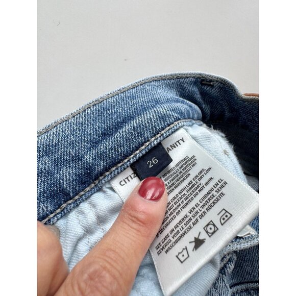 CITIZENS OF HUMANITY Skyla Julep Mid Rise Cropped Cigarette Jeans, Size 26 - Picture 14 of 16